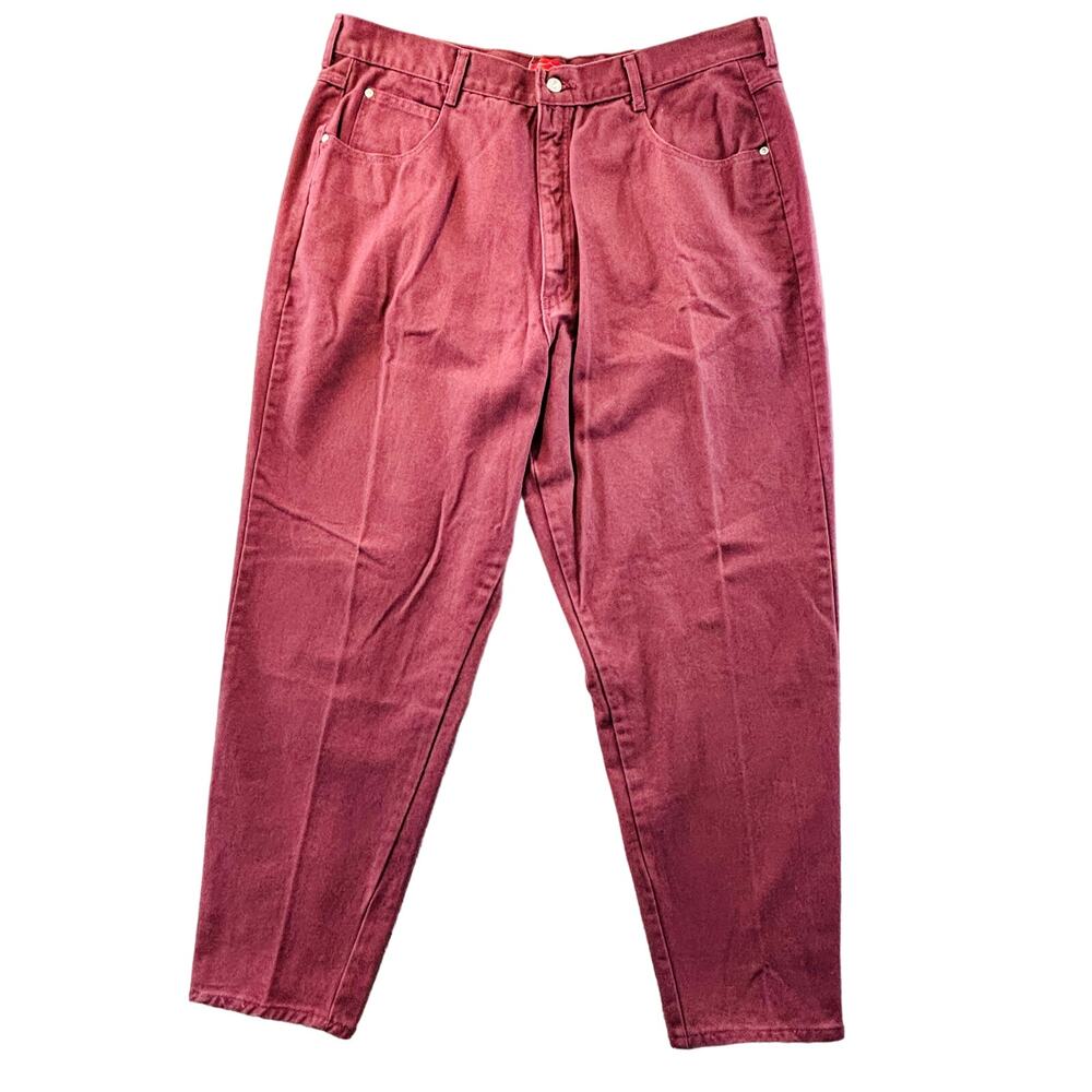 Vtg Womens 24 Venezia Jeans Dark Pink Classic Cut Lane Bryant Tapered Mom Y2K
